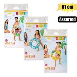 Intex swim ring 61cm transparent asstd