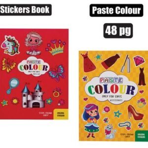 Book sticker girls paste 48p asstd