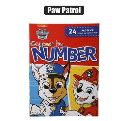 Book colour by number paw patrol