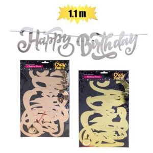 Party banner happy birthday cutout 1.1m