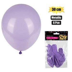 Balloons helium 6pc purple f-01