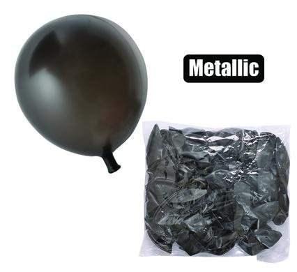 Balloons helium 1pc metallic black f-01