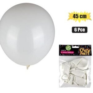 Balloons giant 6pc white f-02