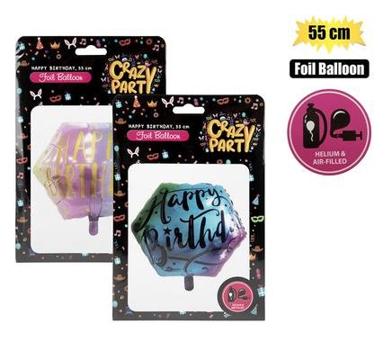 Balloon helium hexgn astd1 hbd 55cm f-02