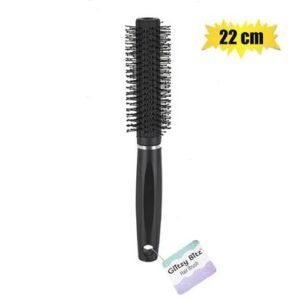 Hair brush black round 22cm