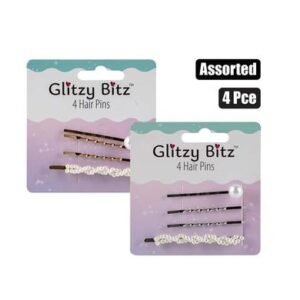 Hair clips fashion pins asstd 4pce