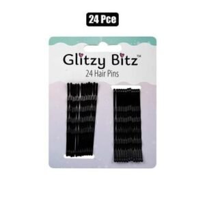 Hair clips black pins 65mm 24pc
