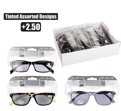 Reading glass tinted asst strenght:+2.5