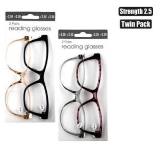 Reading glass twin packs strngth:2.5