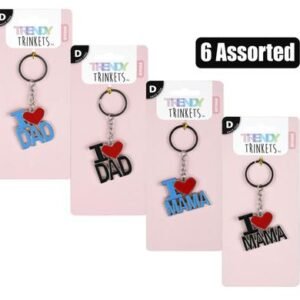 Keychain mtl dad/mom asstd