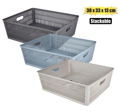Basket pl stackable 12l 38x33x13cm