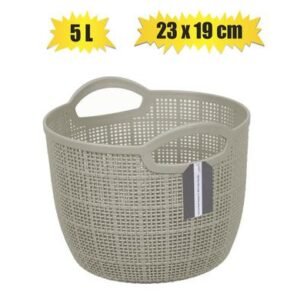 Basket pl mesh design round 23x19cm 5l