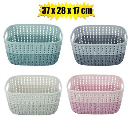 Basket pl 2-tone 15l 37x28x17cm
