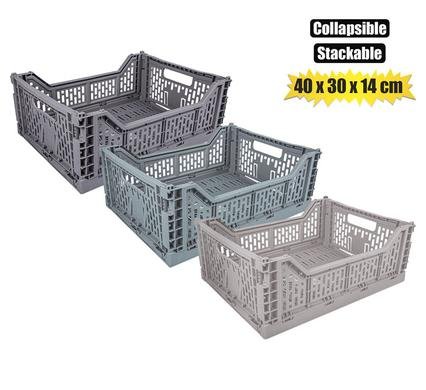 Basket pl collapsible 15l 40x30x14cm