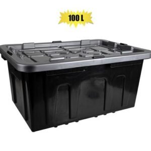 Storage box black 100l 85x57x39cm