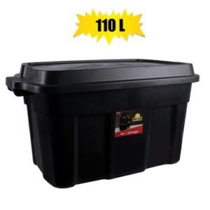 Storage box black 110l 61x47x51cm
