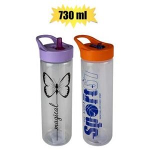 Water bottle 730ml w/straw