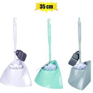 Toilet brush w/stand pl