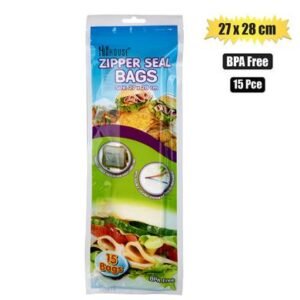 Disposable bag zipperseal 15pc 27x28cm