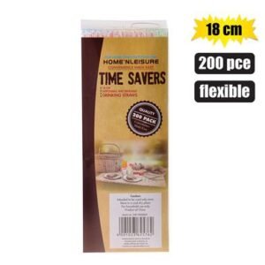 Straws plastic 18cm flexible 200pc