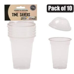 Picnic cups dome 300ml pack-10 clear