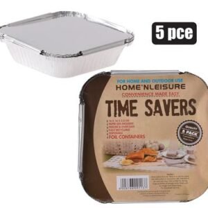 Baking-pan alum-foil 5pce 14,5x14,5x3cm