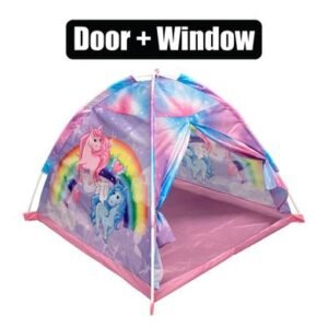 Play-tent pop-up unicorn & rainbow