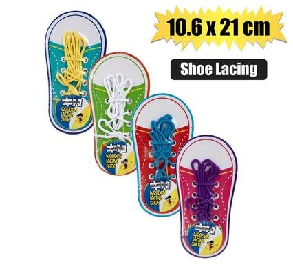 Edu wood lacing shoe 10.6x21cm
