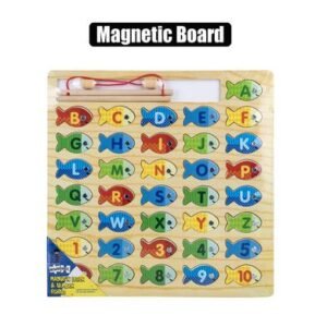Edu wood magnetic alphabet/numb fishing
