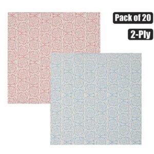 Serviettes 2ply 33cm 20pc circles