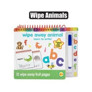 Book edu dry wipe animals