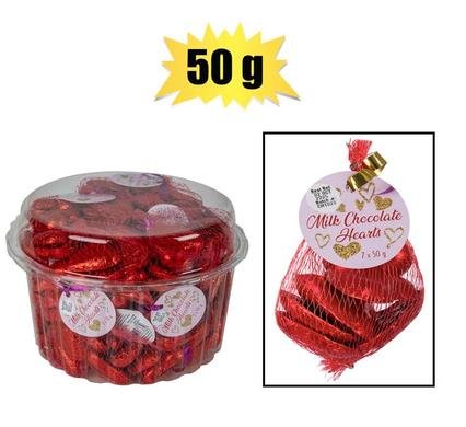 Sweet choc rp bag of mini hearts (t)
